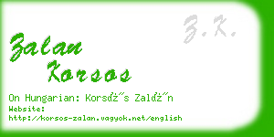 zalan korsos business card